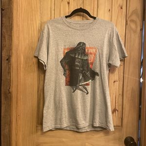 Star Wars T Shirt Mens M Gray Darth Vader Luke‎ Skywalker Graphic Short Sleeve